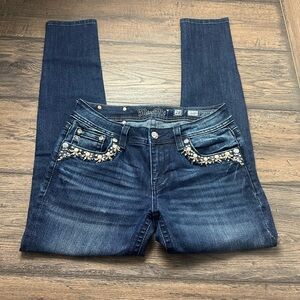 Blue Embellished Women Jeans